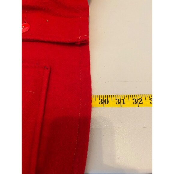 Vintage Johnson Woolen Mills Red Wool Jacket Size 44 USA Buttons 4 Pockets - Picture 9 of 12